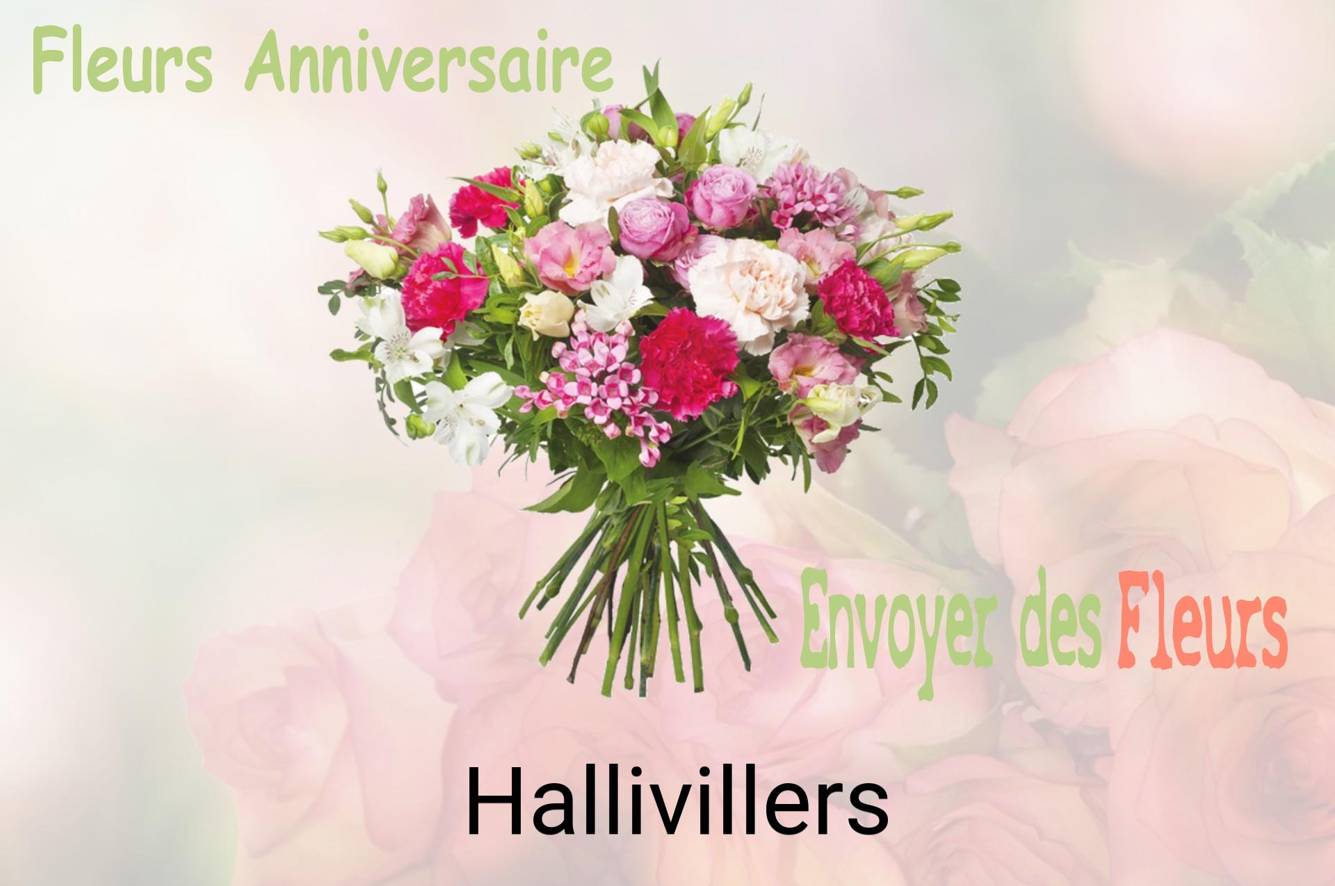 Bouquet de fleurs d’anniversaire livré à Hallivillers
